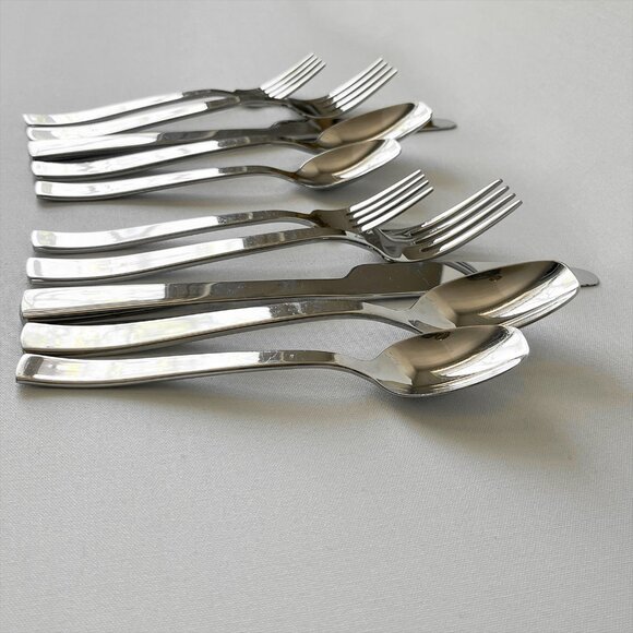 Gourmet Settings GS Cami 10pc Set Glossy Forks Knives Spoons Flatware 5pc x2 - Picture 7 of 7